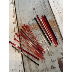 Vintage Mixed Lot Of 23 Plastic Stirrers,Swizzle Stir Sticks Drink